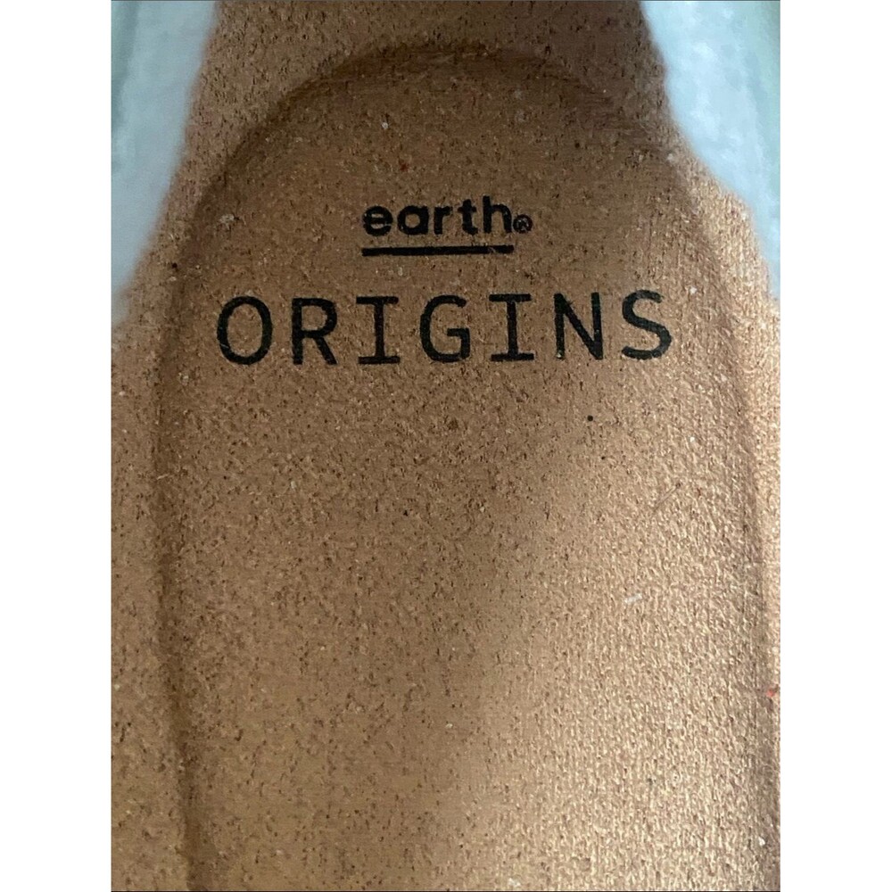 NEW Earth Origins Steel Blue Embroidered Nubuck Slip-Ons Bailey Flats Shoes Sz 9 - Picture 7 of 14